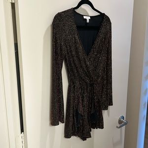 Only wore once for NYE party a few years back. cute, short and sparkly dress